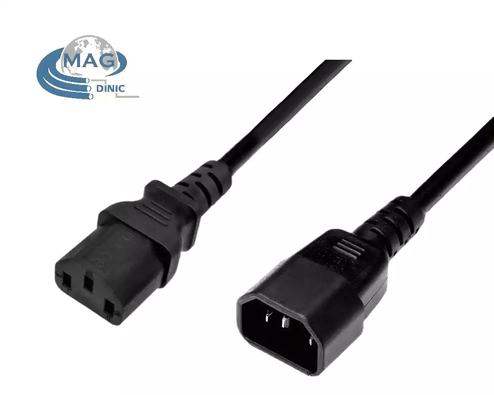 Kaltgeräteverlängerung c13 auf c14 schwarz